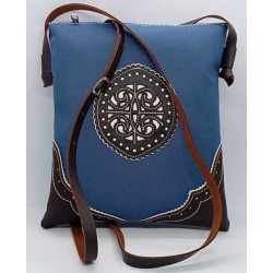 Bandolera de lona y piel en jmccinturonesargentios.es