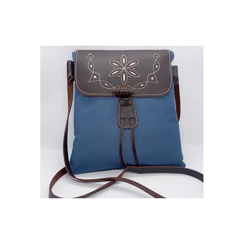 Bandolera de lona y piel en jmccinturonesargentinos.es