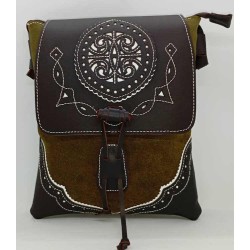 Bandolera de piel serraje picada en jmccinturonesargentinos.es