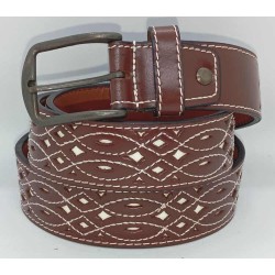 Cinturón caballero picado marrón en jmccinturonesargentinos.es