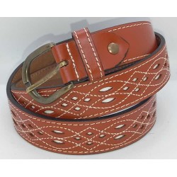 Cinturón caballero picado natural en jmccinturonesargentinos.es