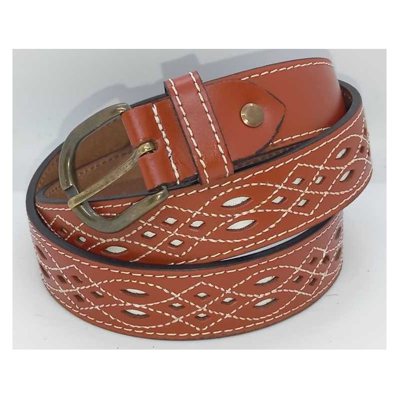 Cinturón caballero picado natural en jmccinturonesargentinos.es