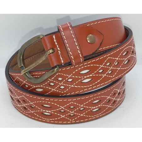 Cinturón caballero picado natural en jmccinturonesargentinos.es