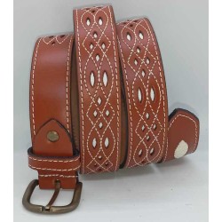 Cinturón caballero picado natural en jmccinturonesargentinos.es