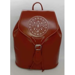 Mochila piel color natural en jmccinturonesargentinos.es