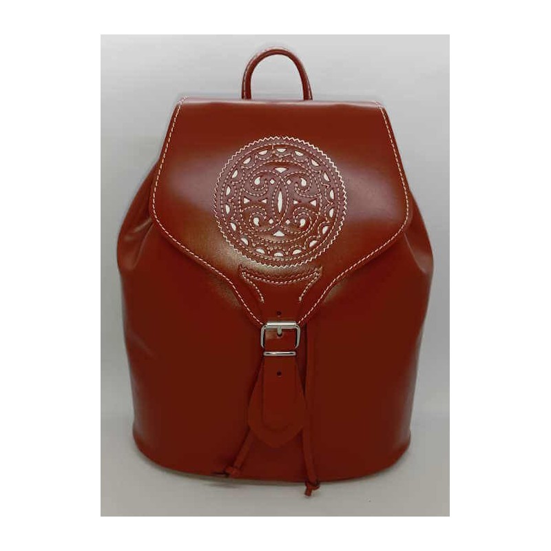 Mochila piel color natural en jmccinturonesargentinos.es