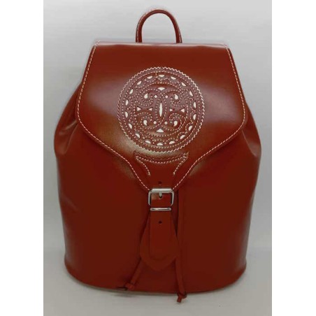 Mochila piel color natural en jmccinturonesargentinos.es